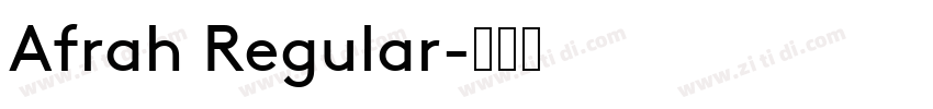 Afrah Regular字体转换